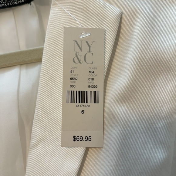 NWT NY & CO White 2-Button Blazer Size 6 - Picture 8 of 12